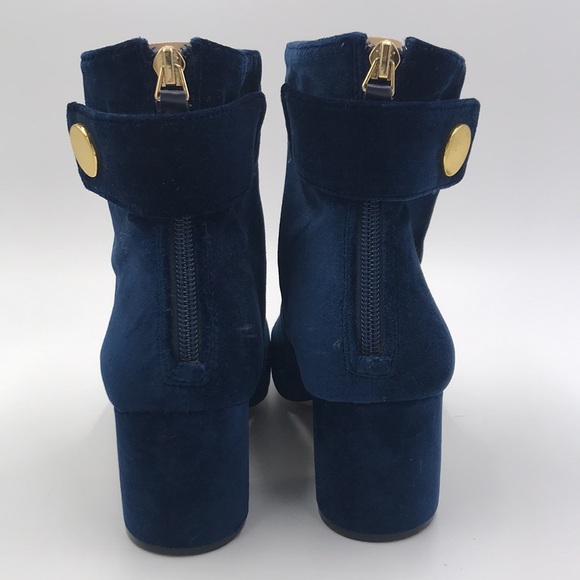Blue velvet booties ankle boots 7.5 NWQUARRYN - Picture 9 of 11